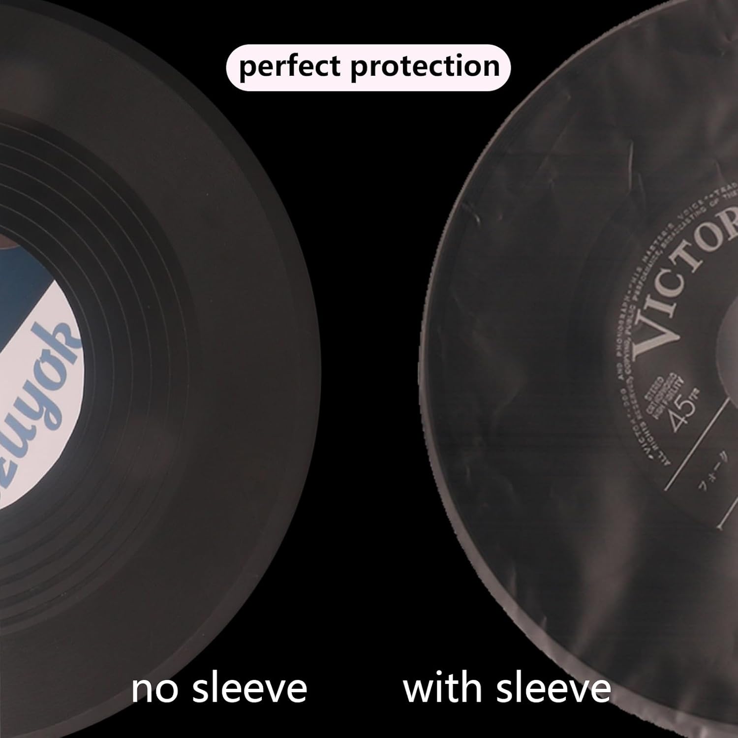 Mangas interiores de discos de vinilo de 10 pulgadas, antiestáticas, parte inferior redonda, fundas protectoras para álbumes de 10 pulgadas, fundas