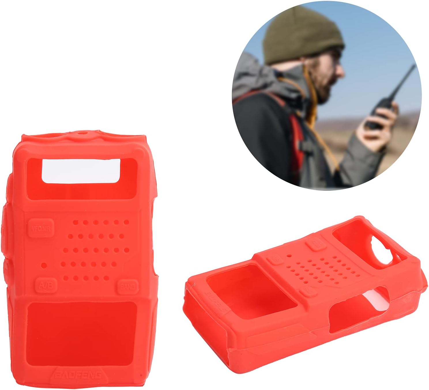 Funda protectora de silicona de calidad para walkie talkie de seguridad, radios de largo alcance con gel de sílice, funda suave para Baofeng Uv  5r