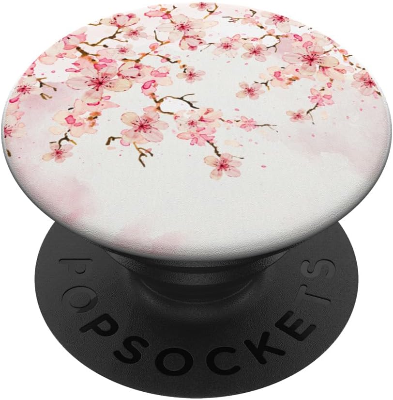 Japón rosa flor regalo Sakura floristería anime flor de cerezo PopSockets PopGrip agarre intercambiable para teléfonos y tabletas