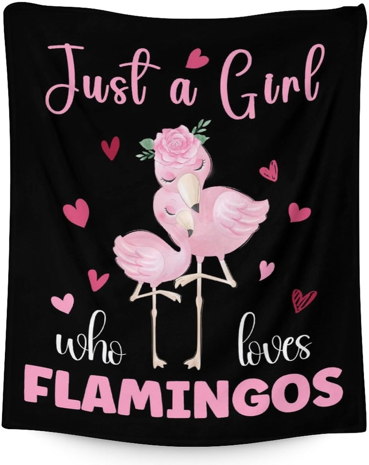 Manta de flamenco para regalar  Manta de 60 x 80 pulgadas para mujeres y niñas, manta negra suave y mullida para cama, sofá y sala de estar