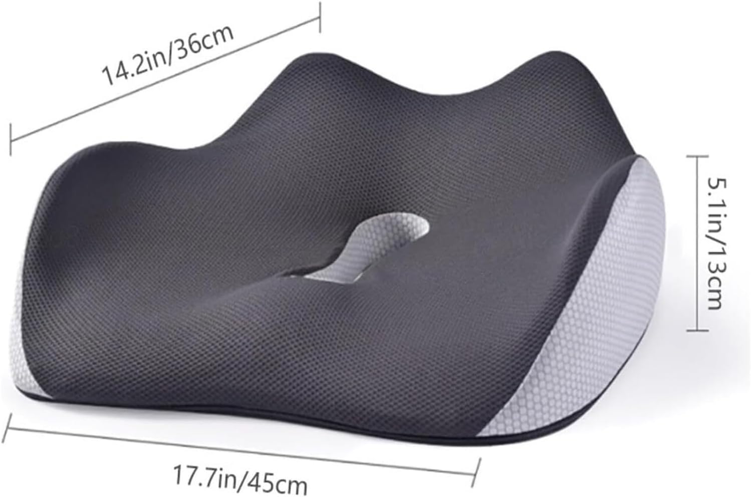 Almohada suave de apoyo de cadera de alta calidad que aumenta la comodidad del asiento, almohada para hemorroides para espalda, coxis, alivio del