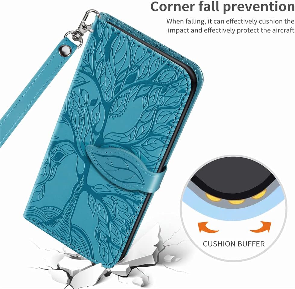 MEUPZZK Funda para Samsung Galaxy S23 Plus, Samsung S23+ Plus 5G, piel sintética de alta calidad con relieve, función atril, ranuras para tarjetas,