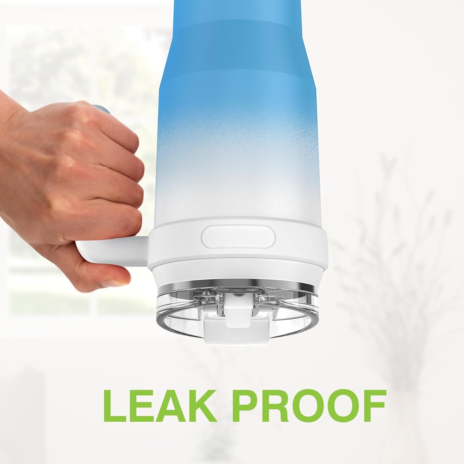 Vaso de 50 onzas con asa, vaso grande de acero inoxidable aislado a prueba de fugas con popote abatible 2 en 1 y tapa para sorber mantiene las