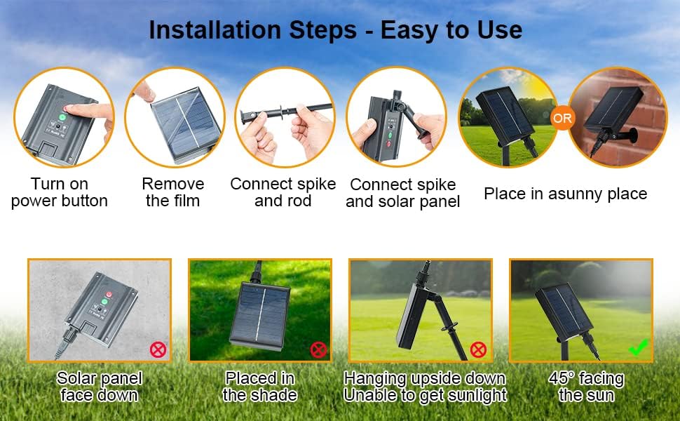 ICRGB Cuerda de luces solares para exteriores, 66 pies, 200 luces LED IP67, impermeables, 8 modos, luces de Navidad al aire libre, tira de luces