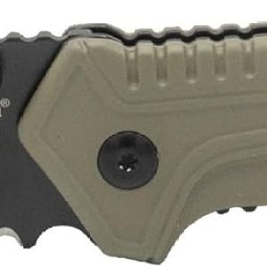 Smith & Wesson Cuchillo plegable asistido por resorte SS de alto carbono de 7.75 pulgadas con hoja dentada de punto de caída de 3.25 pulgadas y Smith & Wesson Cuchillo plegable asistido por resorte SS de alto carbono de 7.75 pulgadas con hoja dentada de punto de caída de 3.25 pulgadas y