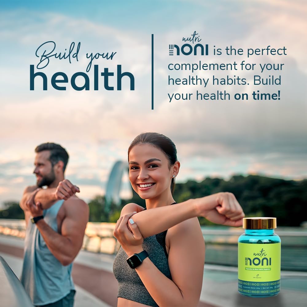 Nutri Noni Hecho de fruta de noni orgánica 100% pura deshidratada costarricense certificada por USDA, 120 cápsulas recomendadas para servir