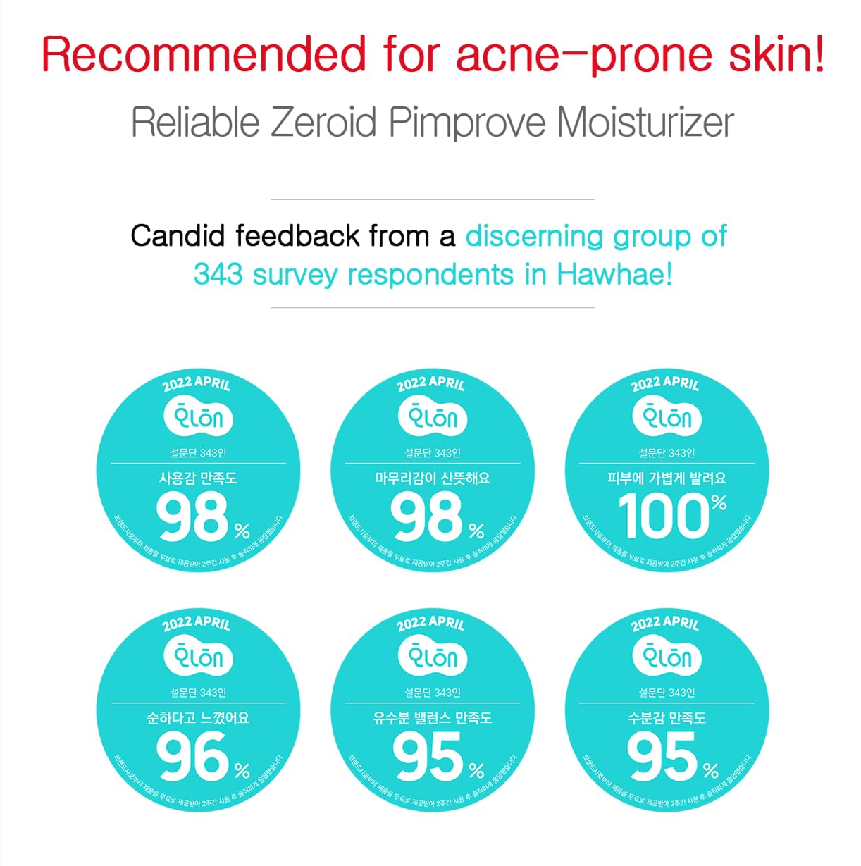 ZEROID Pimprove Hidratante coreano Dermocosmético  Ácido hialurónico  Barrera cutánea  3.4 fl oz (3.38 fl oz.)