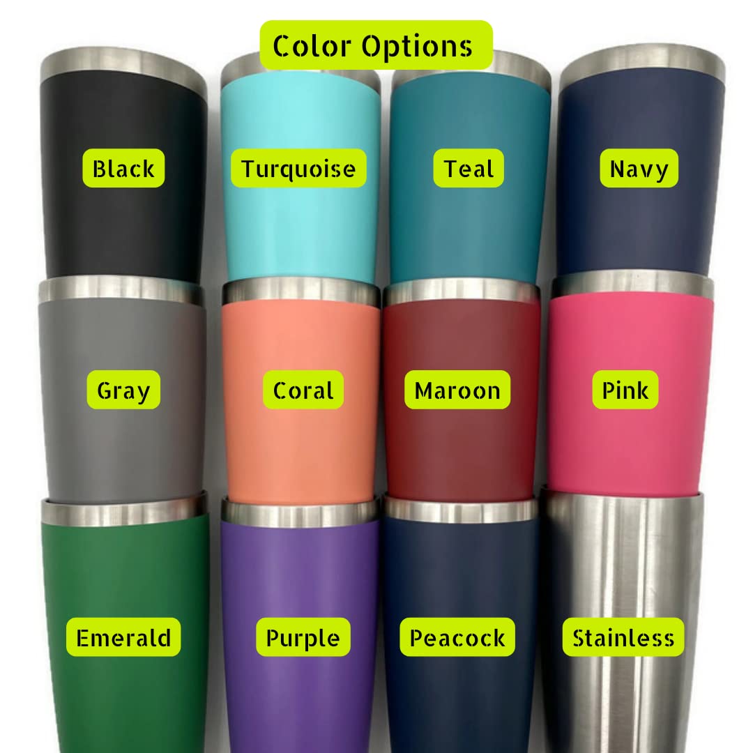 Personalized Stainless Steel MOM Travel Tumbler Mugs FREE SHIPPING (Maroon)