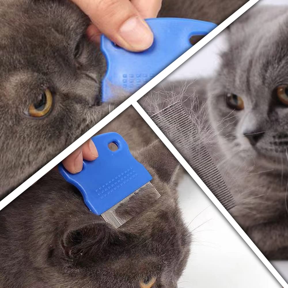 6 peines para pulgas para mascotas, peines para perros y gatos, peines de masaje para depilación, peines para eliminar la caspa, manchas de cabello