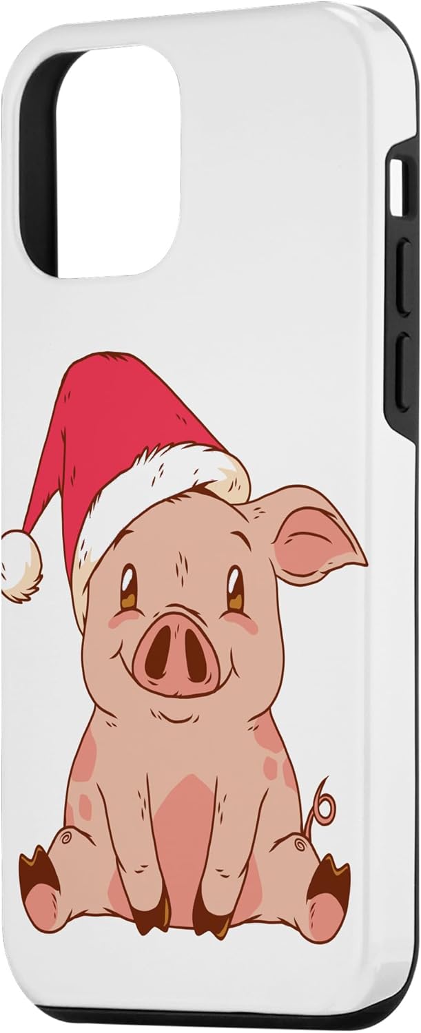 iPhone 12 mini Cute Funny Animals Christmas Pig Case