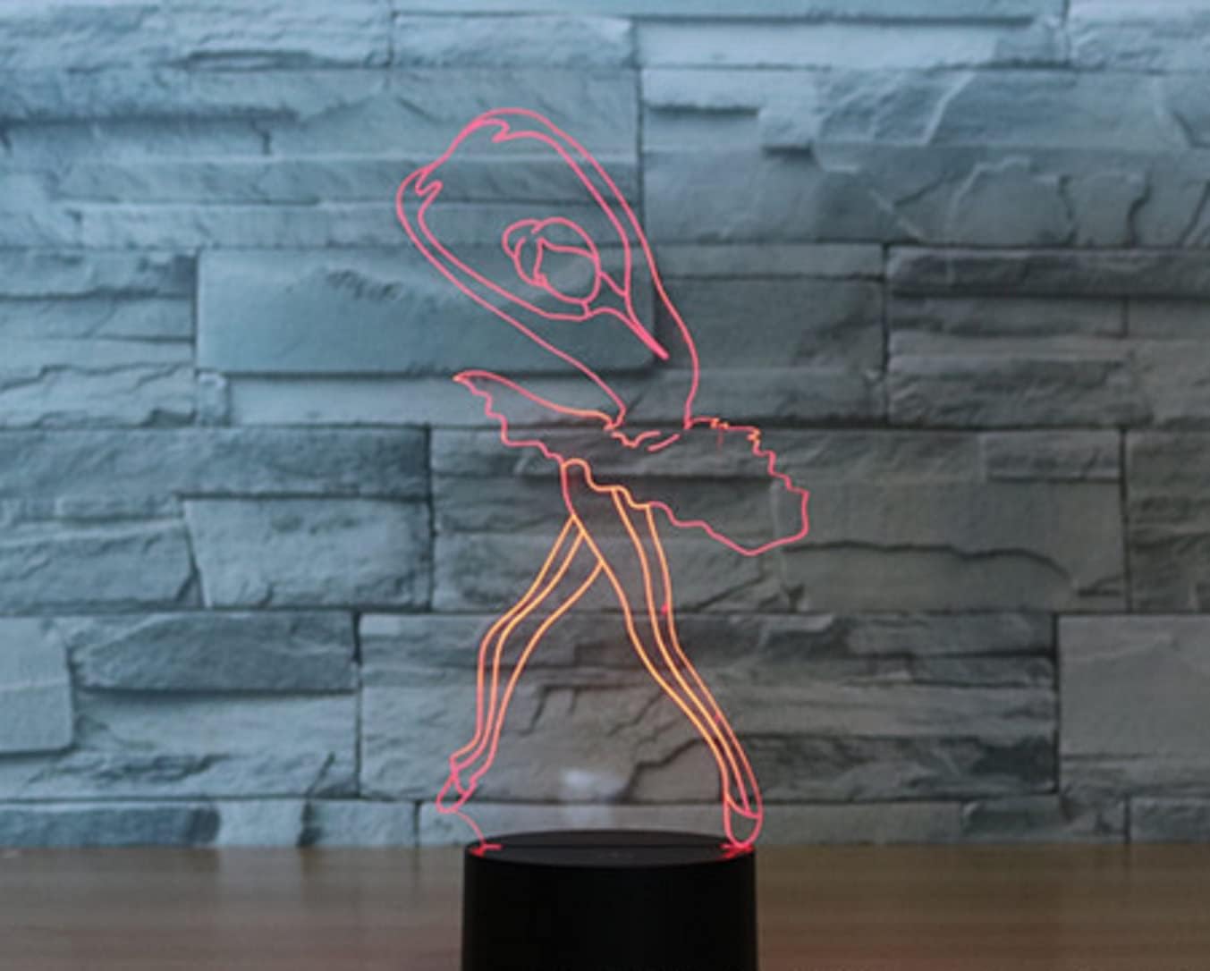 SUPERHONGJIHAO Luz nocturna para niños 3D Ballet Girl lámpara LED con control remoto 16 colores cambiantes regalo de cumpleaños de Navidad para niño