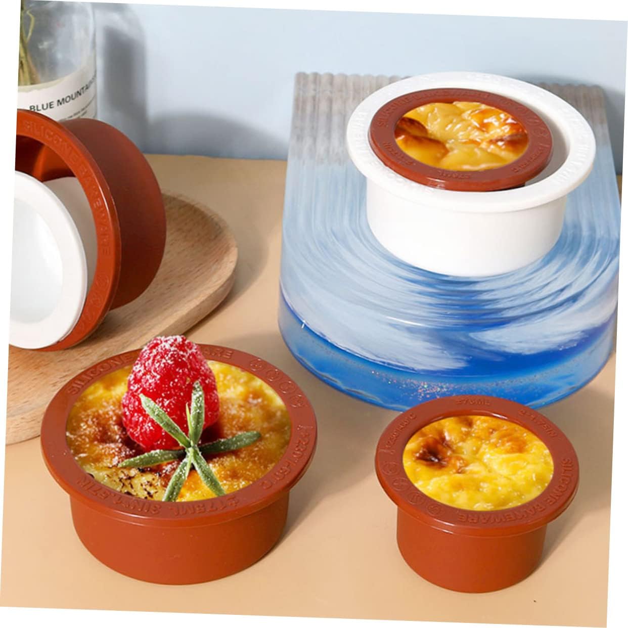 TOVINANNA Molde de silicona para hornear, moldes redondos para pan, moldes para tartas, molde de silicona, molde para hornear, molde de brownie,