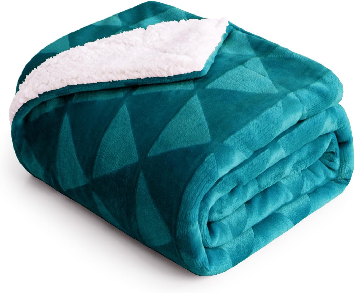 Exclusivo Mezcla – manta grande de 50″ x 70″, franela cepillada reversible y manta de sherpa de felpa, decorativa, ligera, suave y cálida