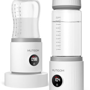 Calentador de biberones portátil, calentador de leche rápido con botella de 11 onzas, calentador de botellas de viaje recargable para la mayoría de Calentador de biberones portátil, calentador de leche rápido con botella de 11 onzas, calentador de botellas de viaje recargable para la mayoría de