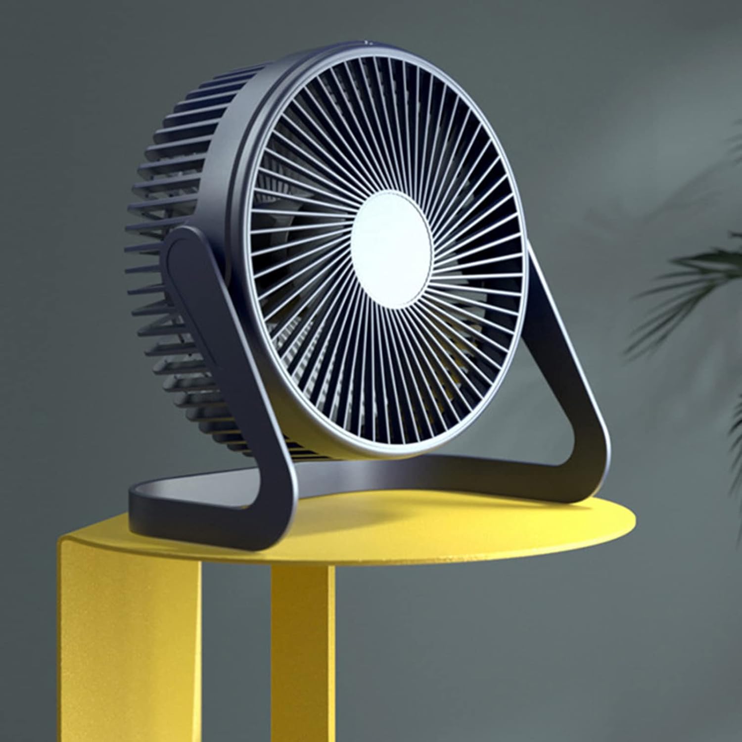 Ventilador pequeño de 6 pulgadas, ventilador de escritorio USB de 2 velocidades, flujo de aire fuerte, funcionamiento silencioso, ventilador de piso