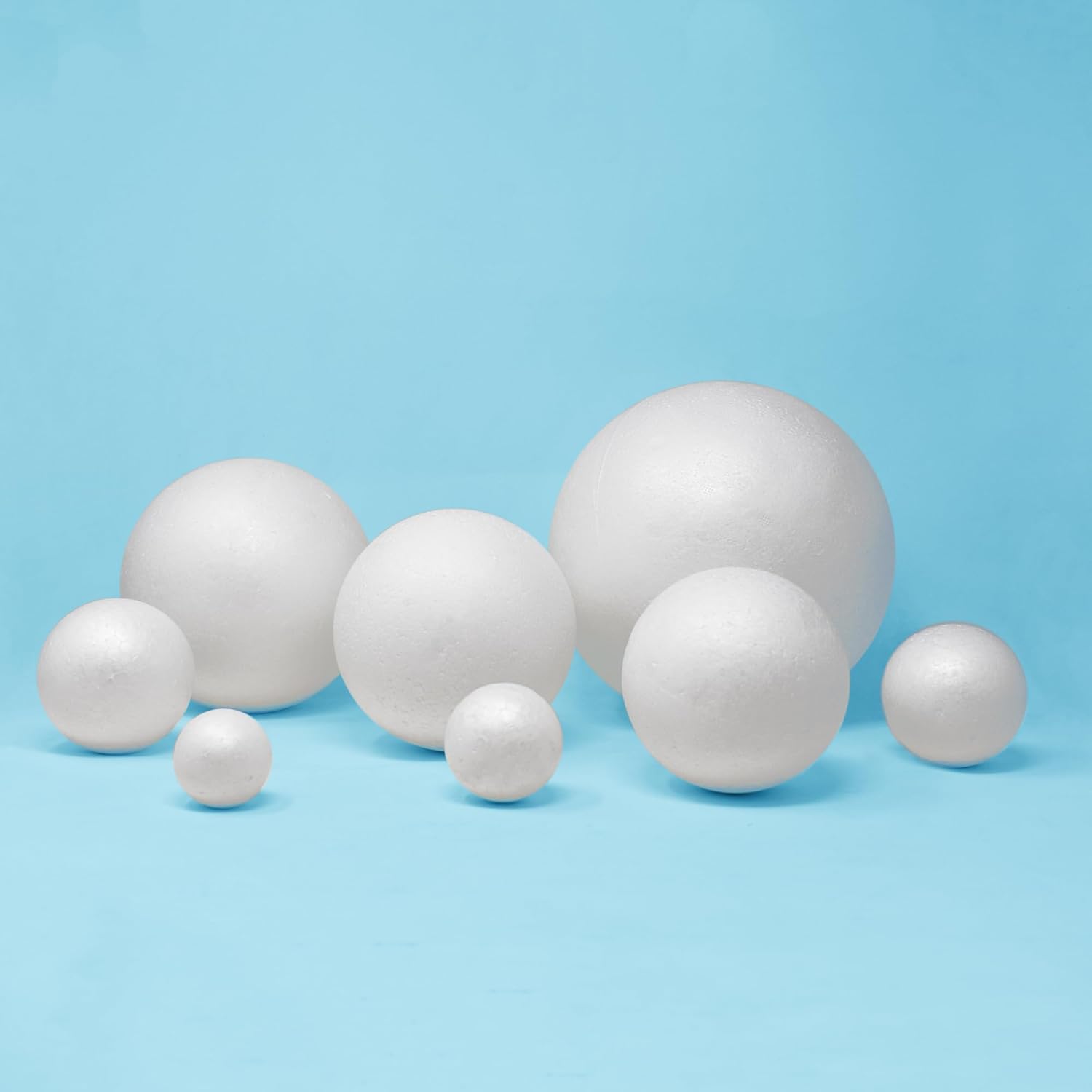 Evershine Paquete de 12 bolas de espuma para manualidades de 4 pulgadas, bolas blancas de poliestireno de espuma para manualidades y proyectos