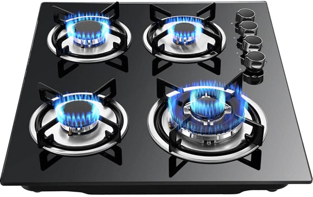 Placa de cocina de gas de 23  30 pulgadas 35 , estufas de gas convertibles NGLPG incorporadas 4 quemadores 5 quemadores Placa de gas, encimera de