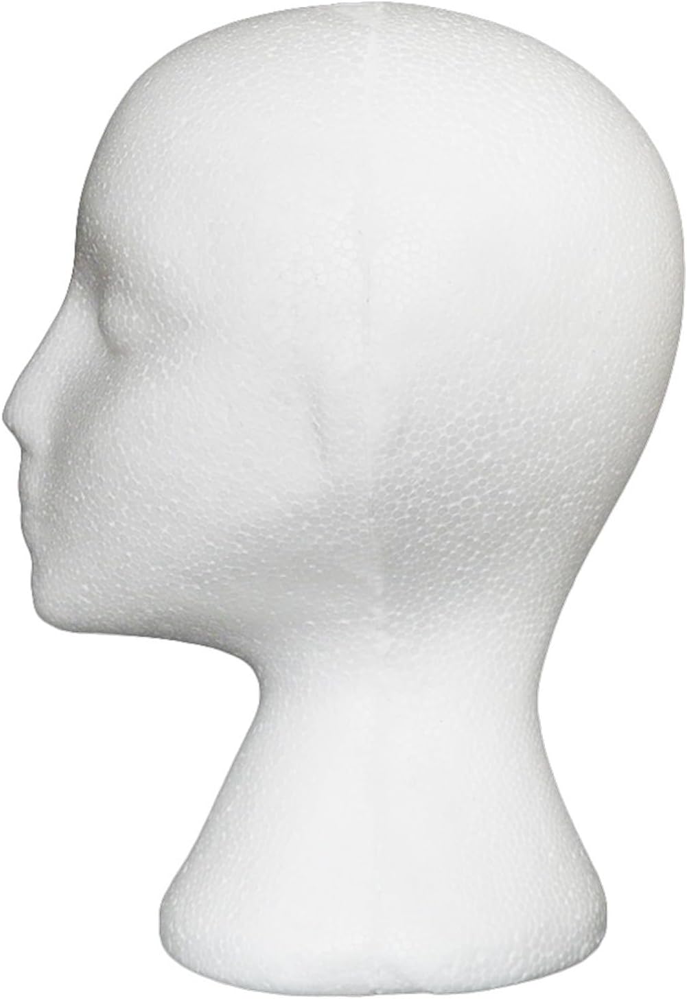 Maniquí de espuma, modelo de cabeza femenina, peluca, sombrero, maniquí de espuma, color blanco (gris)