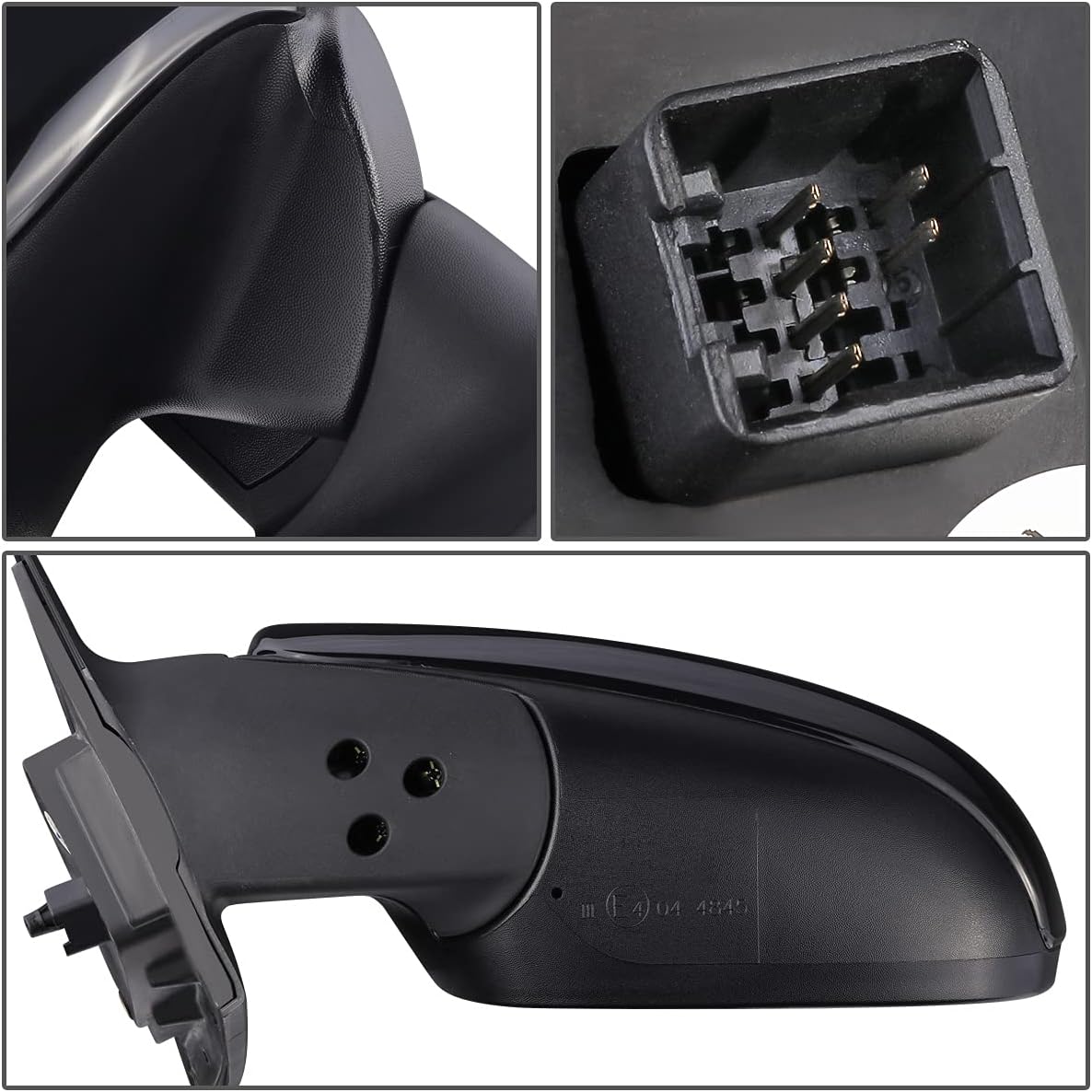 DNA Motoring OEM-MR-KI1320155 Espejo lateral izquierdo compatible con 2011-2012 Forte Powered Espejo retrovisor plegable manual con señal de giro