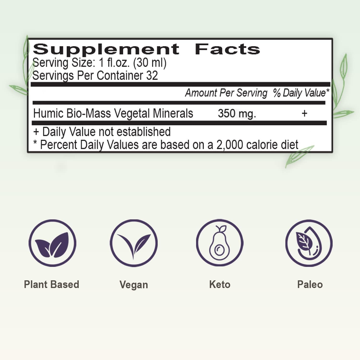 Vital Earth – Minerales húmicos súper fuertes, más de 70 minerales traza con ácido fúlvico natural, suplemento mineral líquido alcalinizante para