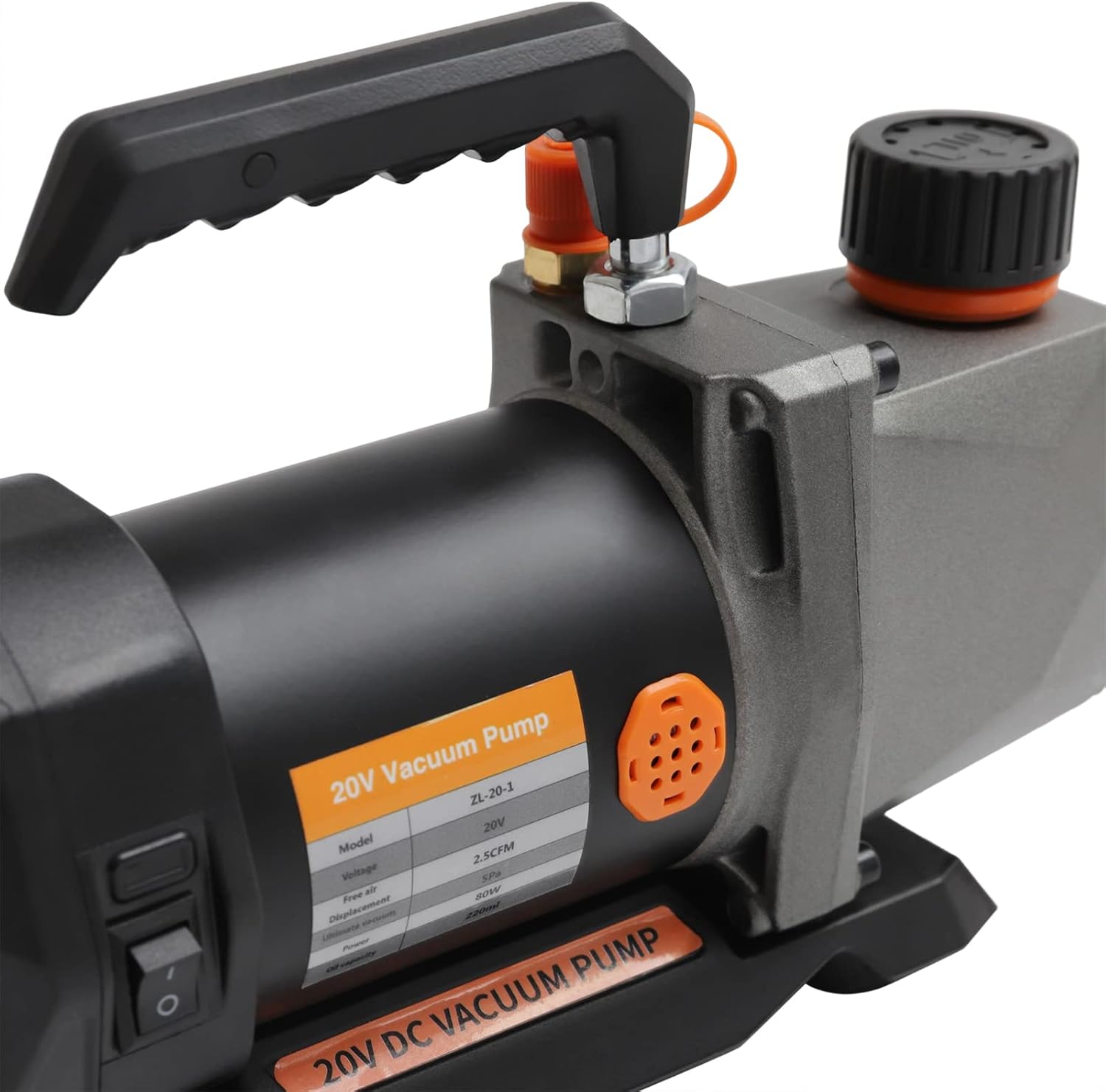 Bomba de vacío de una sola etapa, 2.5CFM 20V batería de litio DC inversor para aire acondicionado refrigerante