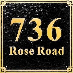 Placa de metal personalizada con dirección personalizada y nombre de calle y número de casa, placas de 8 x 8 pulgadas Placa de metal personalizada con dirección personalizada y nombre de calle y número de casa, placas de 8 x 8 pulgadas