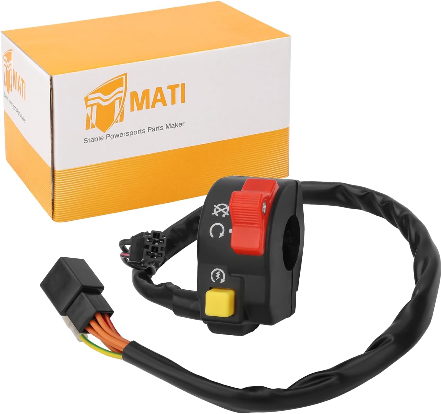 Interruptor de manillar de motocicleta derecho ATV Botón de arranque y parada para Suzuki DRZ400S DR-Z400S 2000-2009 MPN # 37200-13E30 37200-13E31