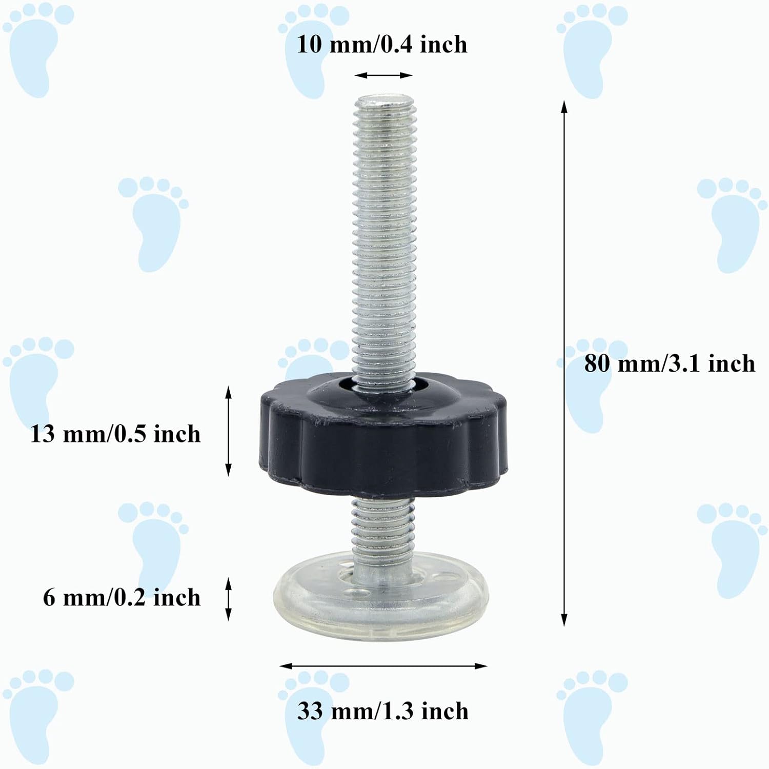 Juego de 2 adaptadores M10 para puerta de bebé con protector de pared para puerta de bebé, extensor de puerta de tensión para bebé, puertas de