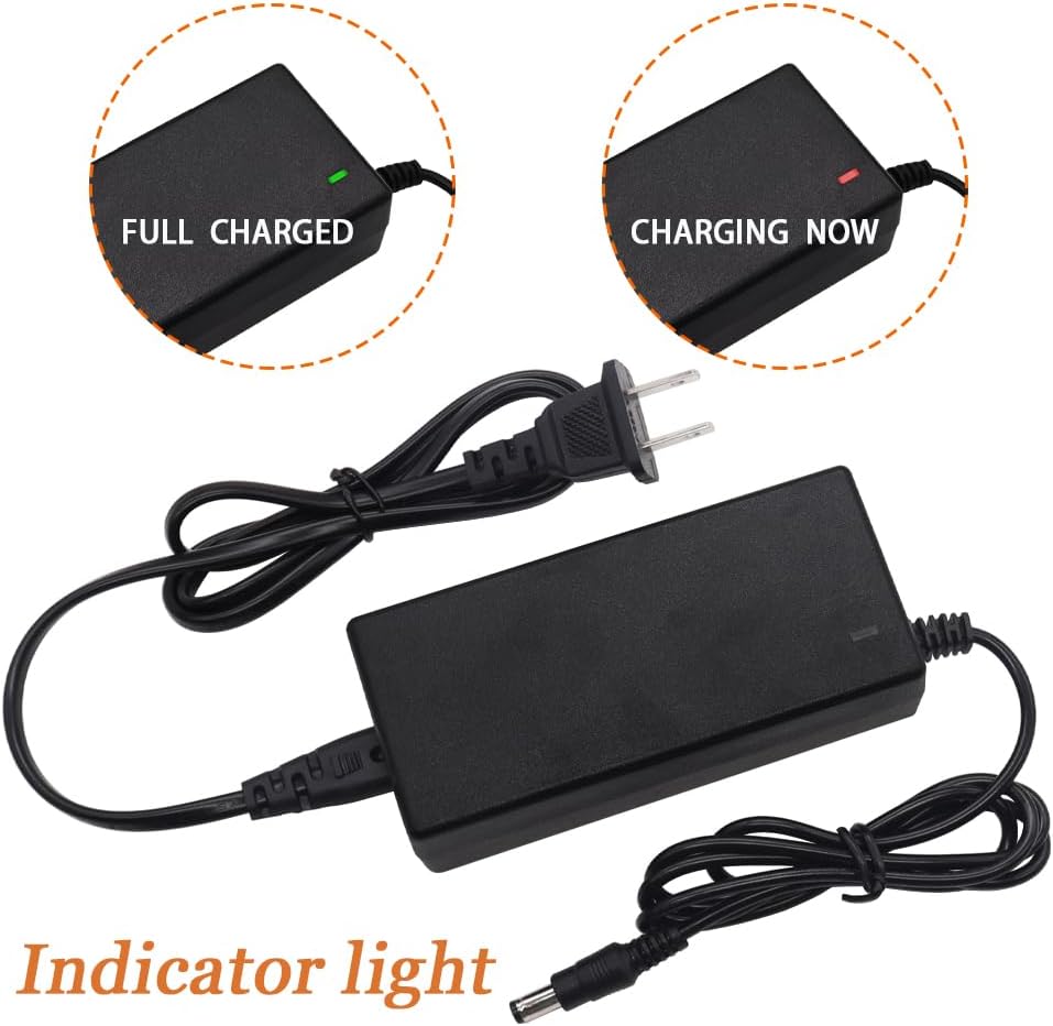 Dianrui Cargador de batería de 42V 2A 0.217 in DC Conector de 1 clavija Adaptador de corriente universal Cargador de bicicleta eléctrica para