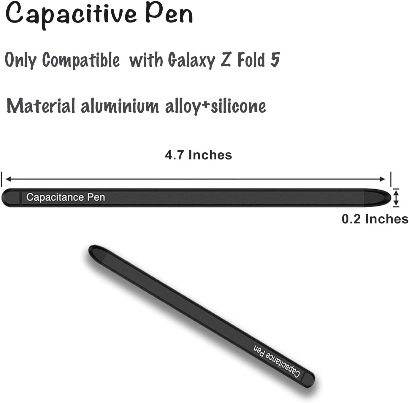 S Pen – Lápiz capacitivo para Galaxy Z Fold 5 S Pen Fold Edition, solo compatible con Samsung Galaxy Z Fold 5, color negro
