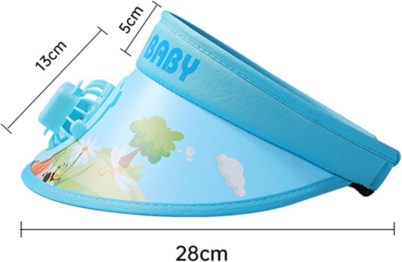 MYCENSE Sombrero con visera para el sol con ventilador, mini ventilador, sombrero para el sol, ventilador integrado para niñas, hombres y mujeres