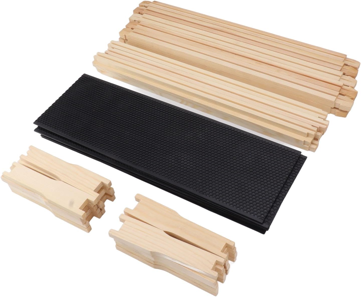 TOPINCN 10 Set Beehive Frames and Foundations Nest Foundation Sheets Beekeeping Bee Frame Shallow Box Supplies Honey Bee Deep Beehive Frames