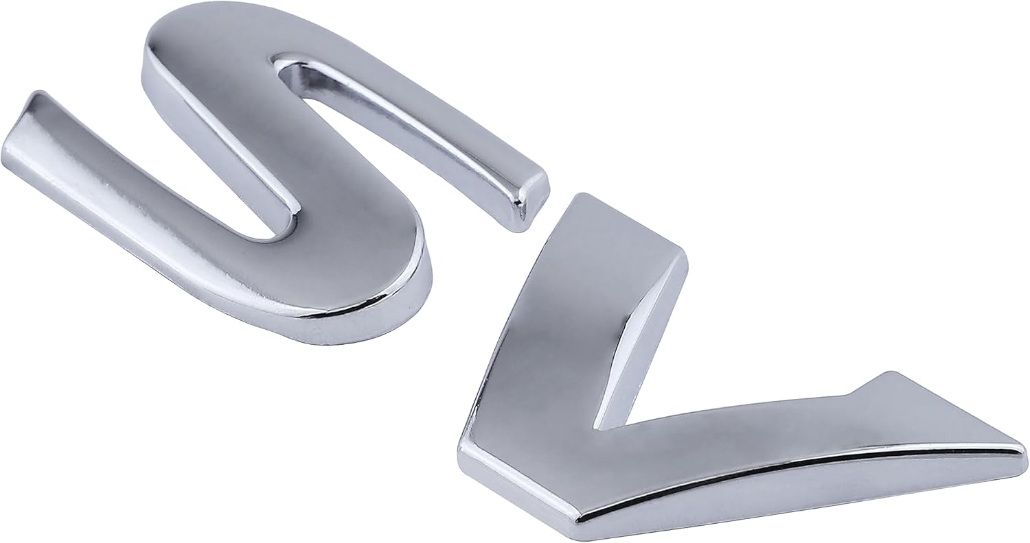 2 calcomanías de metal para automóvil SV 3D elevadas y fuertes, calcomanías adhesivas para automóvil, motocicletas, emblema lateral trasero