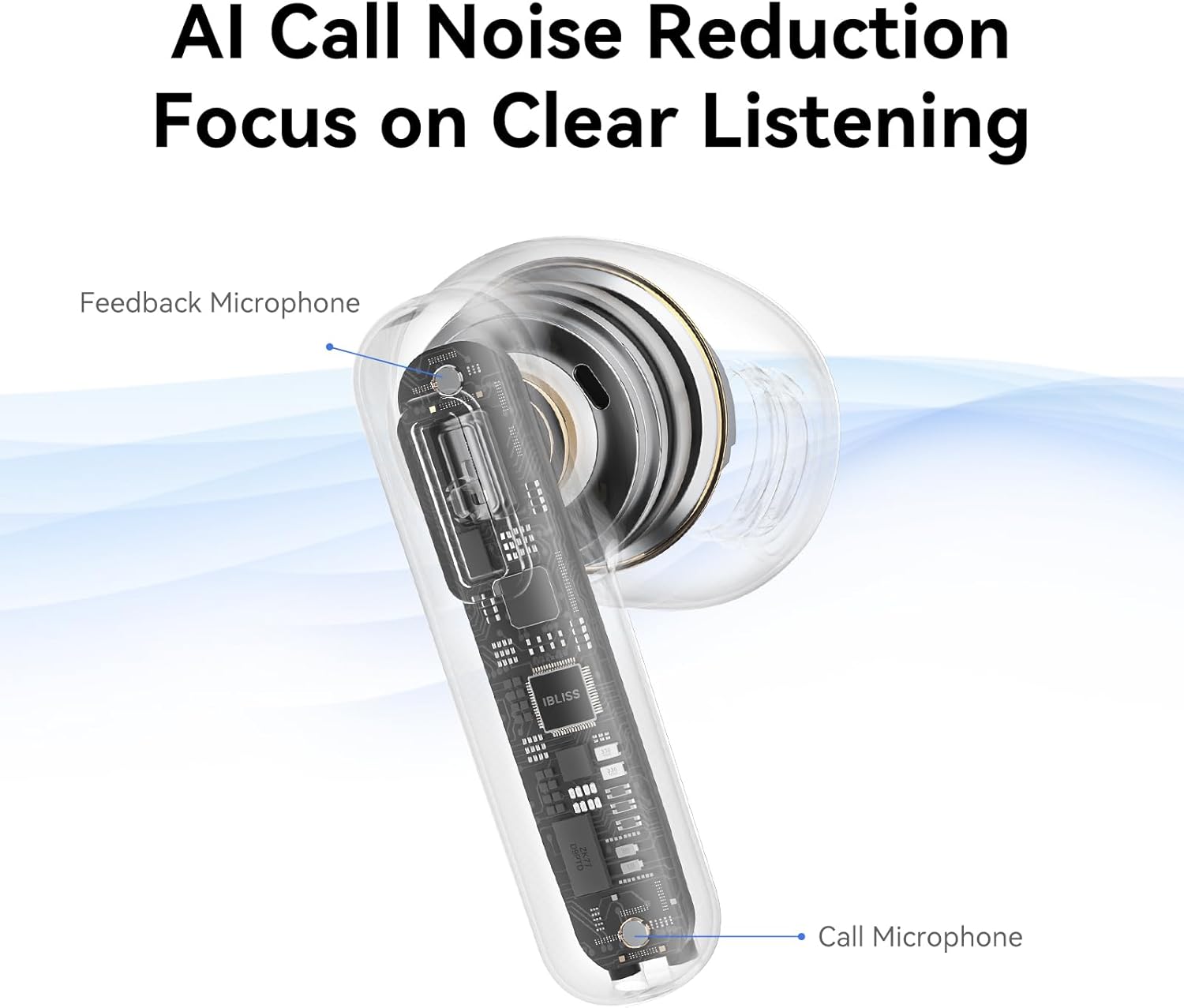 REMCCI Auriculares inalámbricos con control de aplicación multifuncional, tiempo de reproducción ultra largo, pantalla de alimentación LED, carga