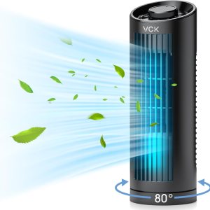 VCK Ventilador de torre, ventilador oscilante de 80 con 3 velocidades, enfriamiento rápido, funcionamiento silencioso, ventilador de escritorio VCK Ventilador de torre, ventilador oscilante de 80 con 3 velocidades, enfriamiento rápido, funcionamiento silencioso, ventilador de escritorio