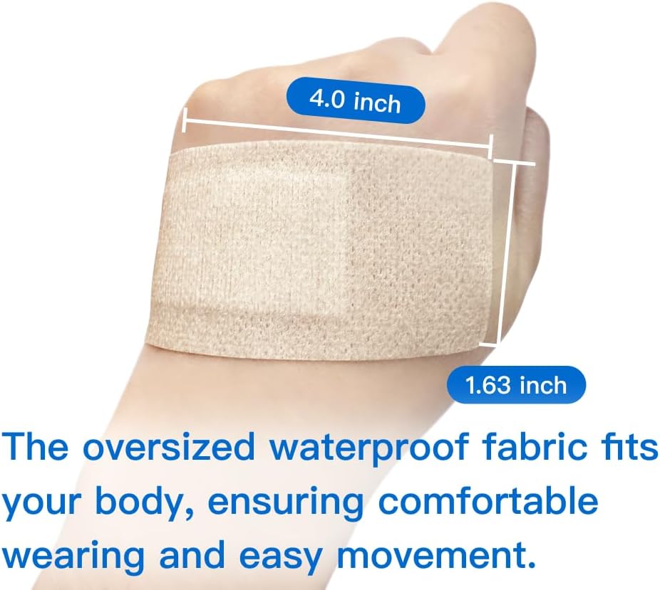 CareUs Vendajes sin dolor para pieles sensibles y ancianas, tela flexible XL, adhesivo de silicona de máxima sujeción, sin látex, transpirable y