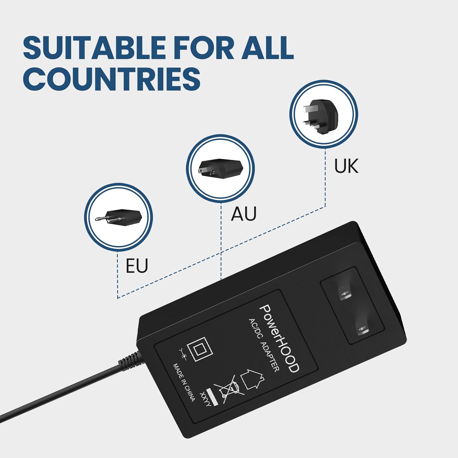 Adaptador de 9V – 9.5V ACDC compatible con Casio Casiotone SA-51 SA-50 SA-80 SA-81 SA50 SA51 SA80 SA81 32-Key 44-Key Mini Keys Teclado portátil 9VDC