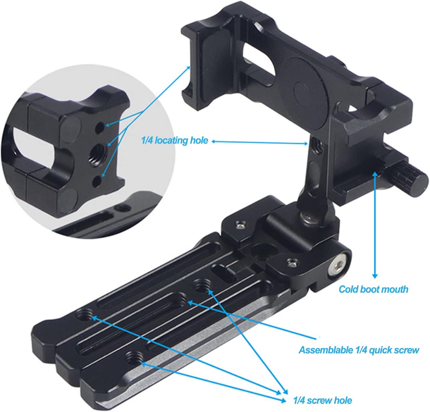 Soporte para trípode de escritorio Soporte de clip para teléfono Adaptador plegable giratorio de 360  para teléfono Cámara SLR Accesorios de