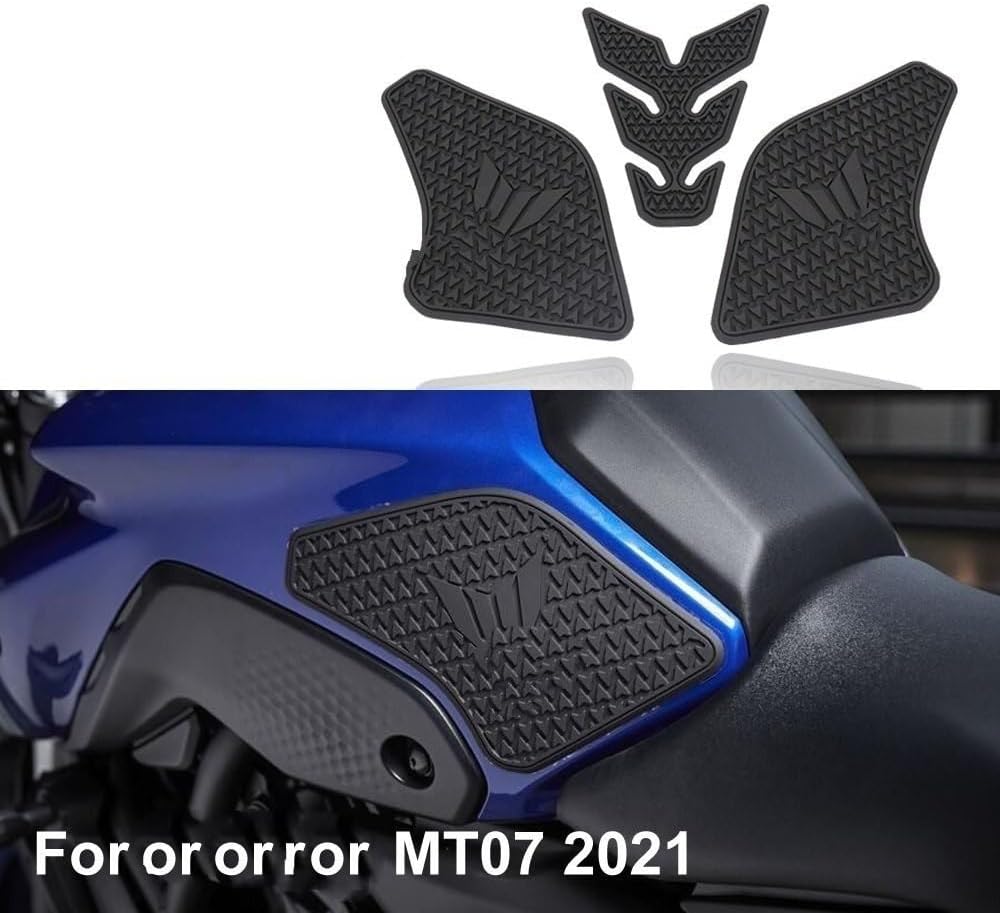Fuel Tank Sticker Decal Motorcycle Accessories Non-Slip Side Fuel Tank Stickers 2021 2022 2023 for Y&AMAHA MT07 MT-07 MT 07 Waterproof Pad Rubber