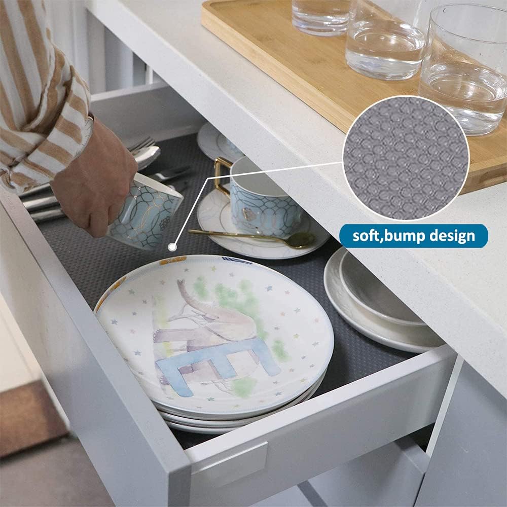 Bloss – Alfombrilla protectora para estante de cocina, refrigerador y alacena, sin olor, varios colores, para el hogar, 17.7x59o 17.7×177