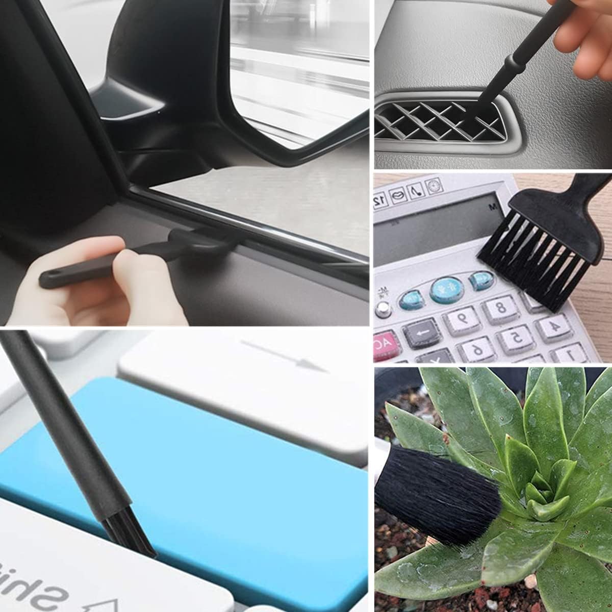 9 en 1 cepillos antiestáticos pequeños kit de limpieza cepillo de nailon multiusos para teclado, placas base de PC, cámara, teléfono, portátil,