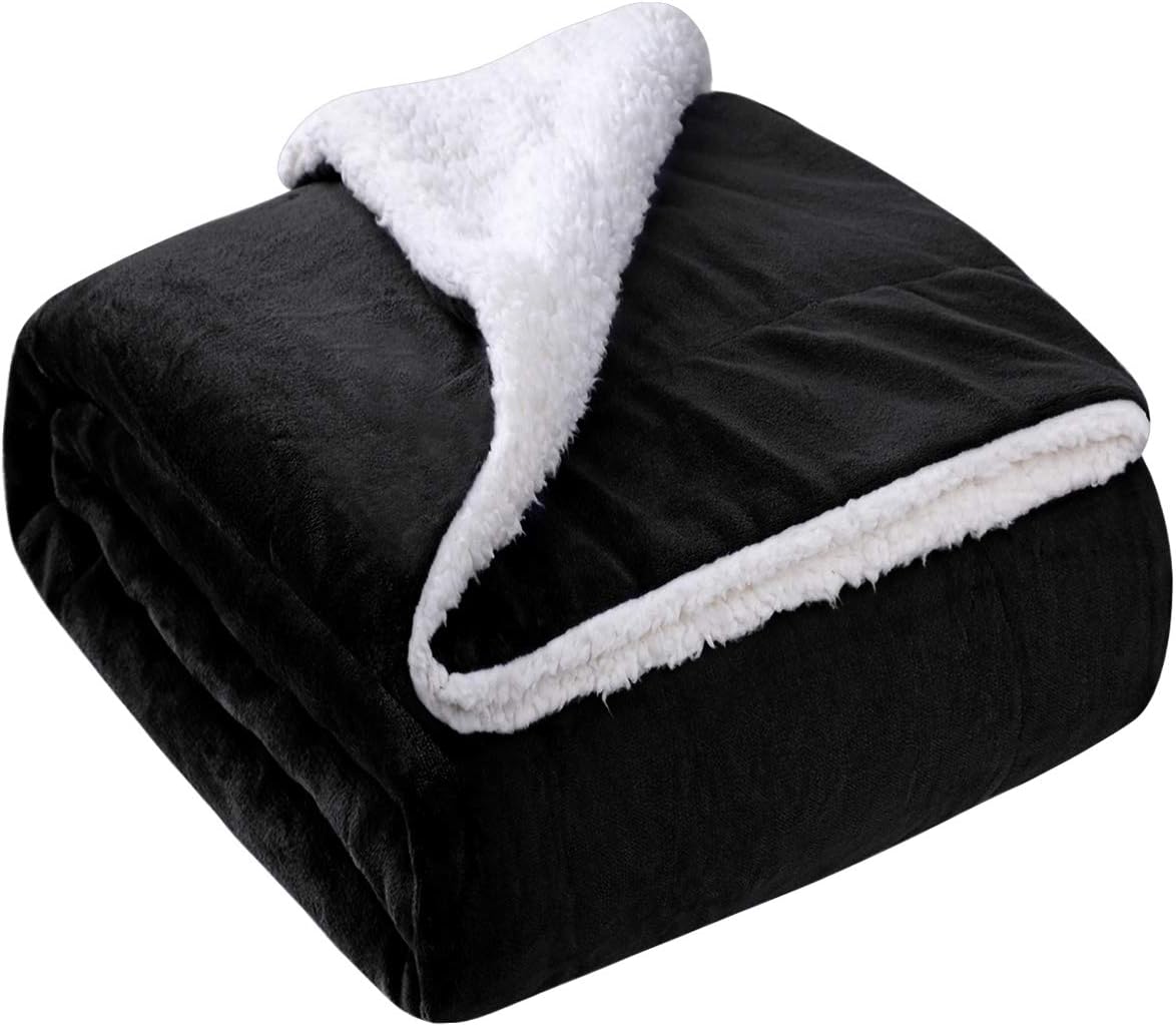 HOMEIDEAS – Manta Sherpa de forro polar extra suave para todas las estaciones, cálida y esponjosa, para cama o sofá