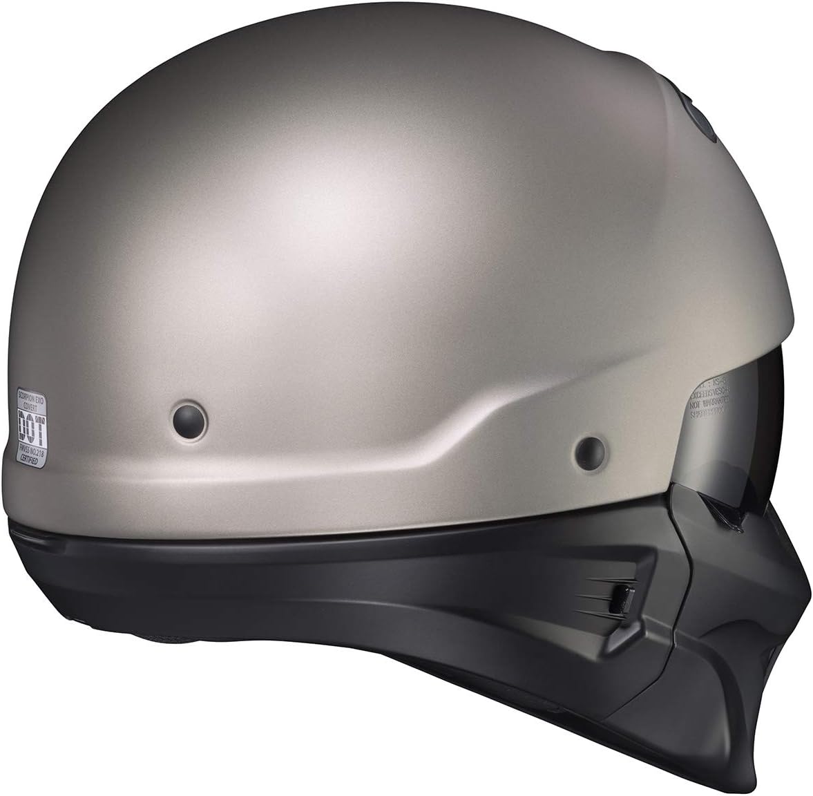 ScorpionEXO Covert – Casco de motocicleta de cara abierta, media carcasa, modo 34, cubierta de boca intercambiable, aprobado por DOT, unisex para