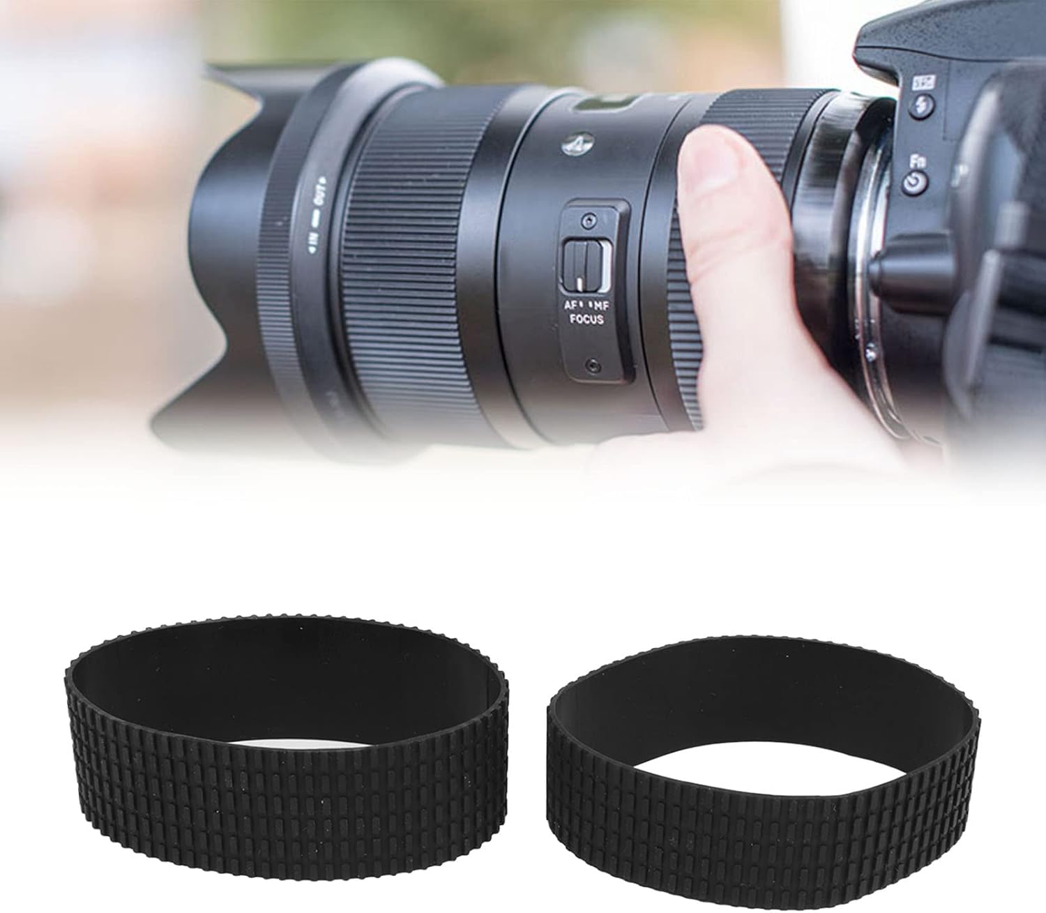 Juego de goma para AF S 2.756-7.874 in F2.8G ED VR II, agarre de enfoque de zoom preciso, goma de alta calidad, reemplazo de piezas desgastadas o