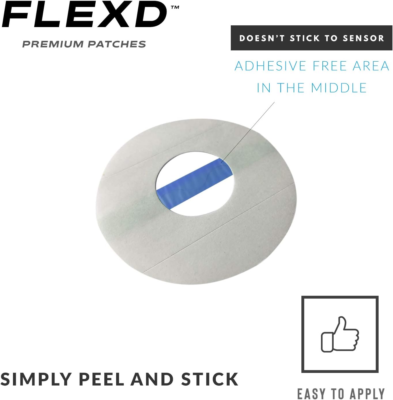 Flexd – Parches Adhesivos Freestyle (35 piezas) – Cubiertas Adhesivas Libre Sin Adhesivo en el Centro – Transparente