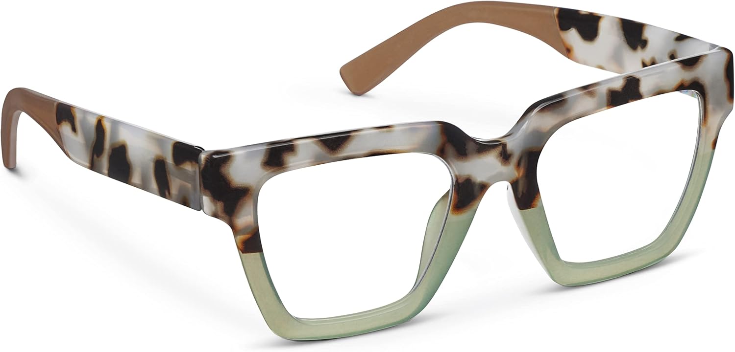 Peepers by PeeperSpecs Gafas de lectura con bloqueo de luz azul cuadrado Take a Bow para mujer