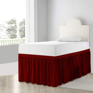 Falda de cama de tamaño individual XL para habitación universitaria  Falda de cama de dormitorio individual XL de 30 pulgadas  Falda de cama para Falda de cama de tamaño individual XL para habitación universitaria  Falda de cama de dormitorio individual XL de 30 pulgadas  Falda de cama para
