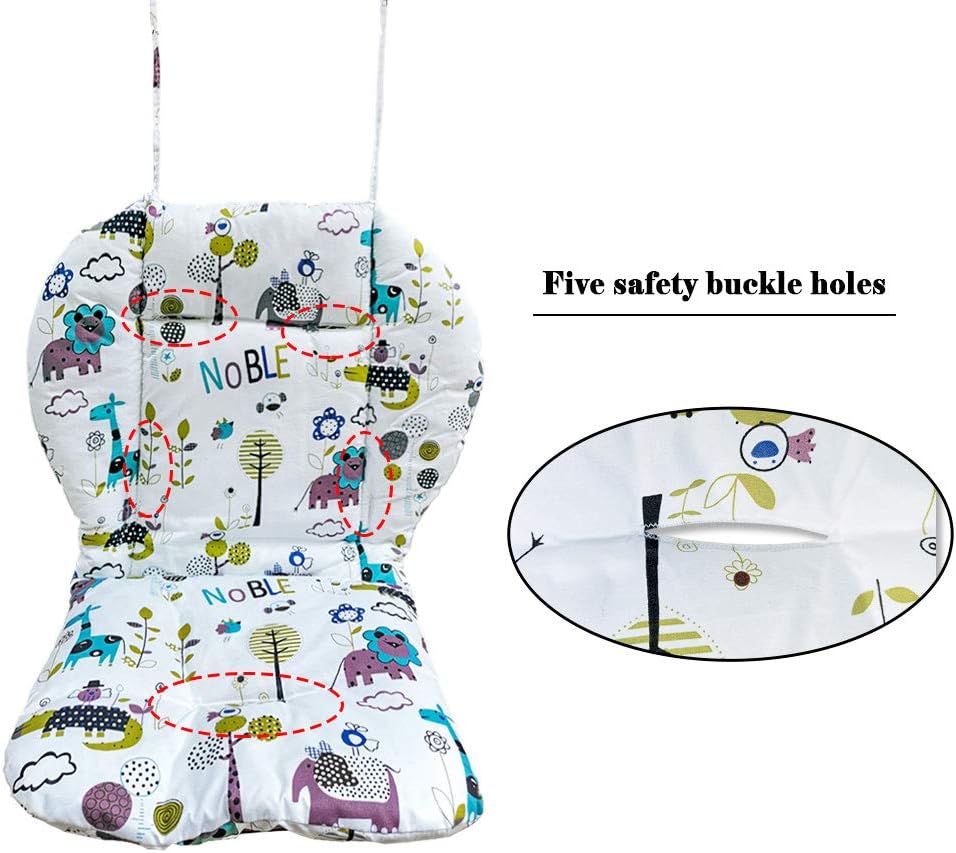 Kocpudu Cojín para silla alta, asiento de trina, cojín para silla de bebé, suave y cómodo, ligero y transpirable, bonitos patrones, hacen que el