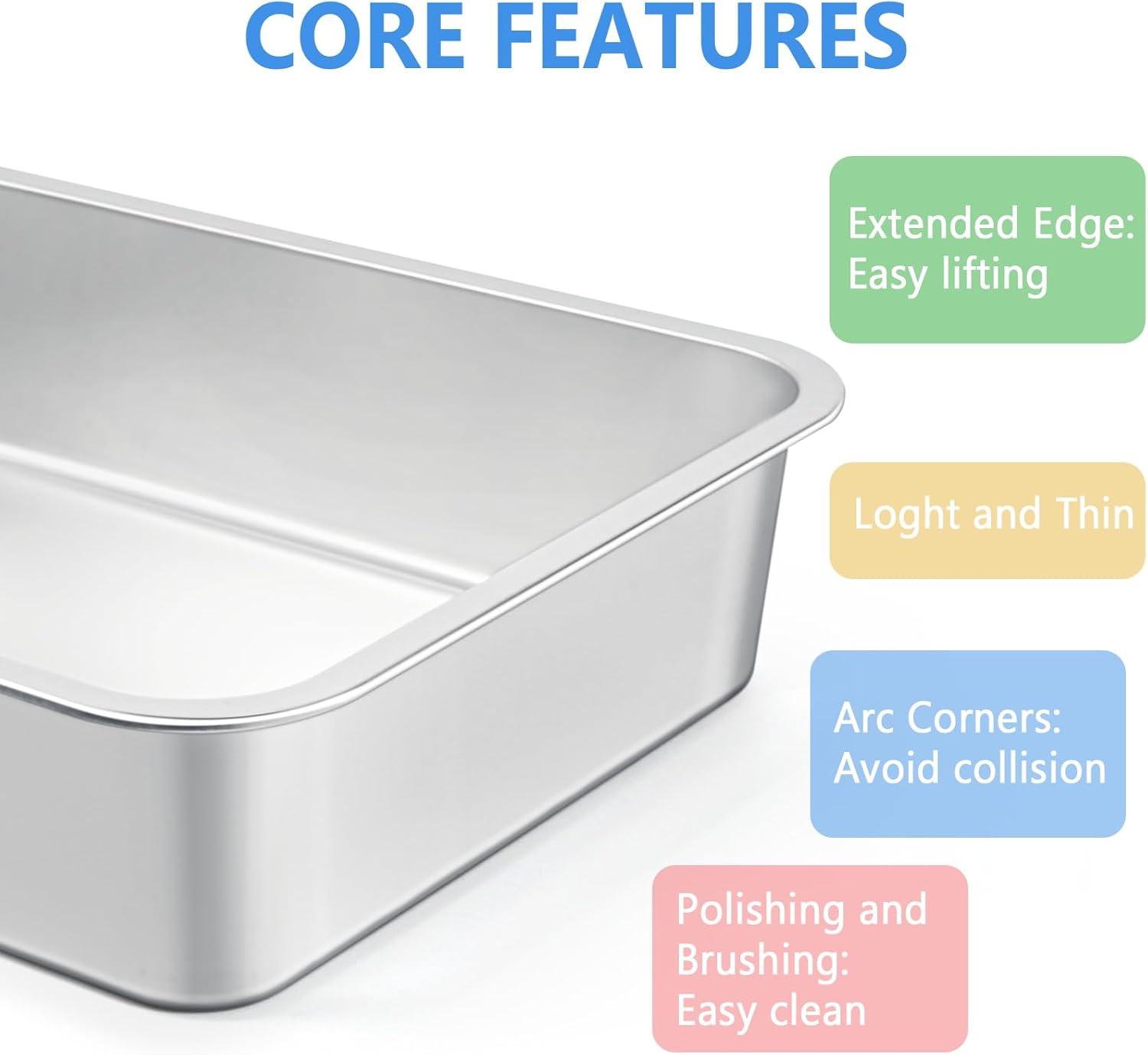 Caja de arena de viaje para gatos, caja de arena ligera y fina de acero inoxidable para jaula de gatos, corral de juegos, perrera de gatos, jaula,