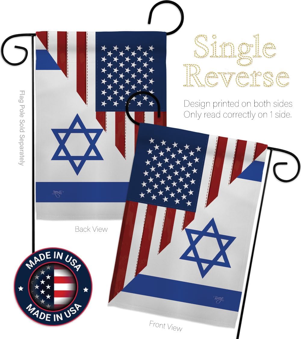 Bandera estadounidense Israelí Bandera de Israel, 2 piezas de pancartas de pared para habitación, patio, césped, jardín, tapiz interior al aire